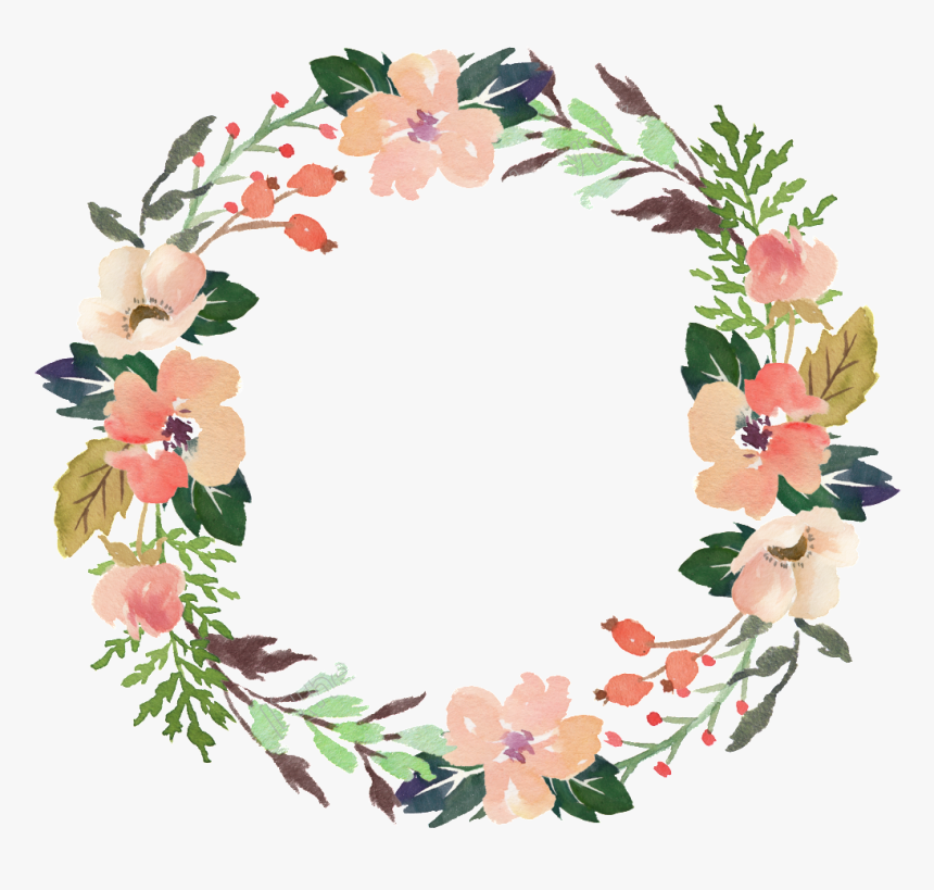 Light Pink Flower Wreath Transparent Ornament Vector - Transparent Background Flower Wreath Png, Png Download, Free Download