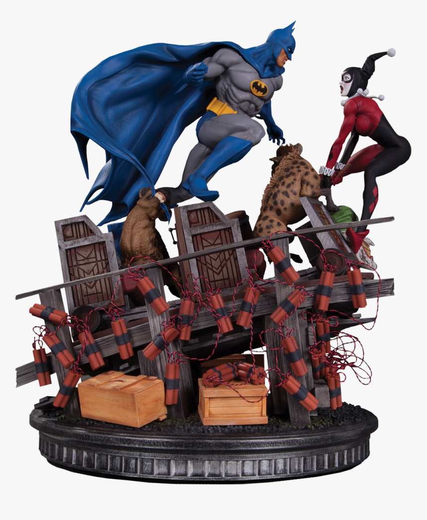 Dc Collectibles Batman Vs Harley Quinn Battle Statue, HD Png Download, Free Download
