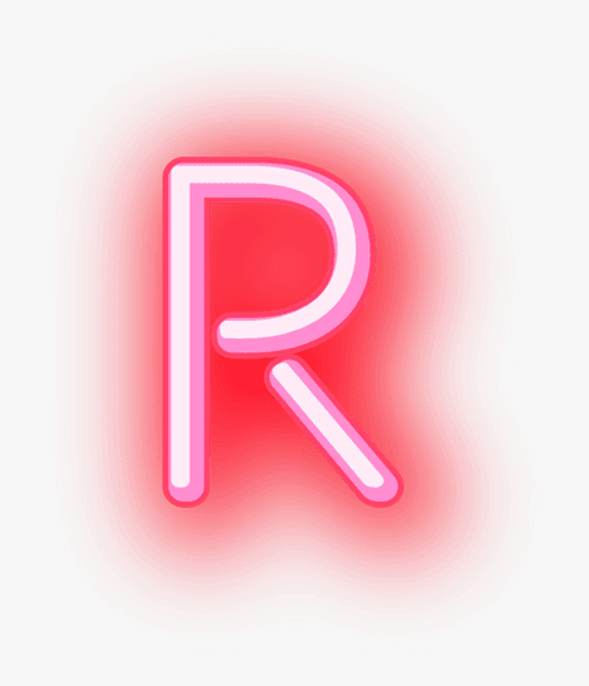 R Clipart Picsart - Neon Letters Png R, Transparent Png, Free Download