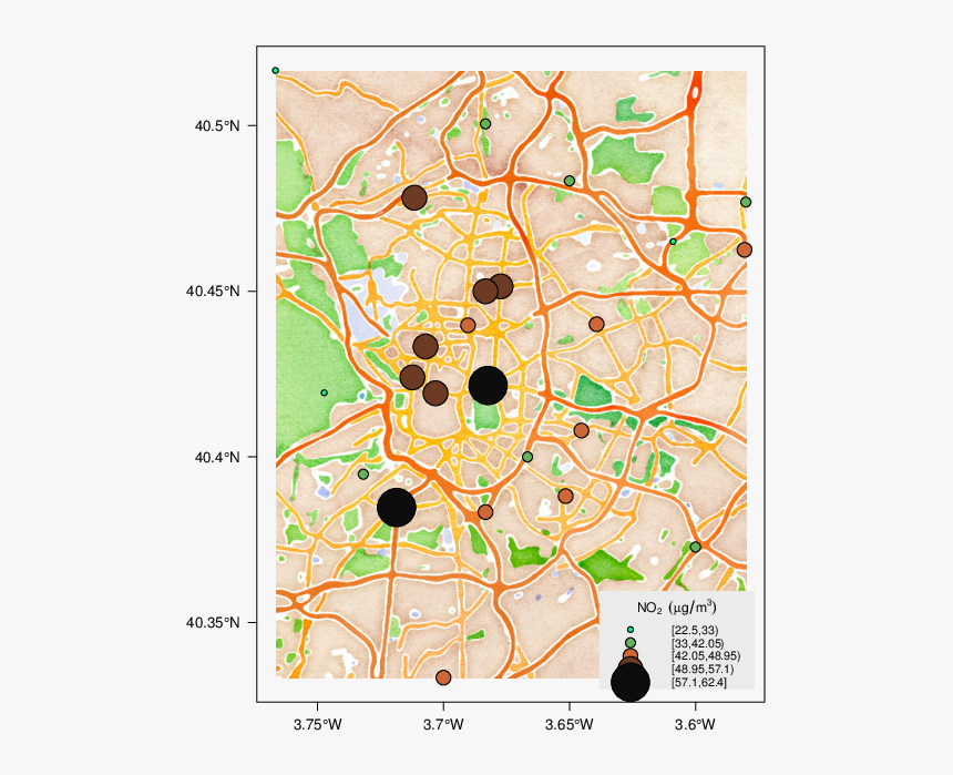 Airmadrid Stamen - Spatial Data In R, HD Png Download, Free Download