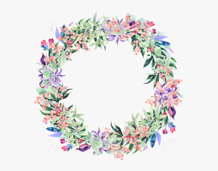 Boho Clipart Png - Wreath Flower Happy Anniversary, Transparent Png, Free Download