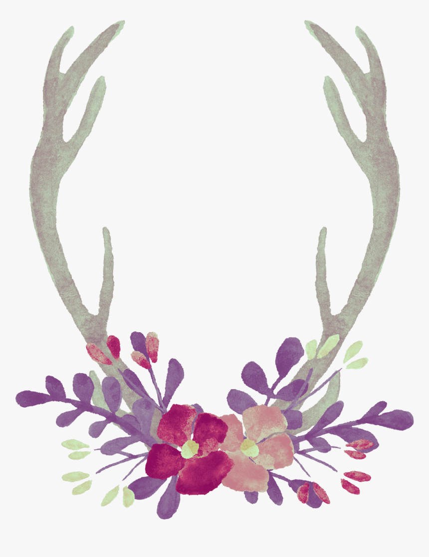 Watercolor Clipart Antlers - Mug, HD Png Download, Free Download