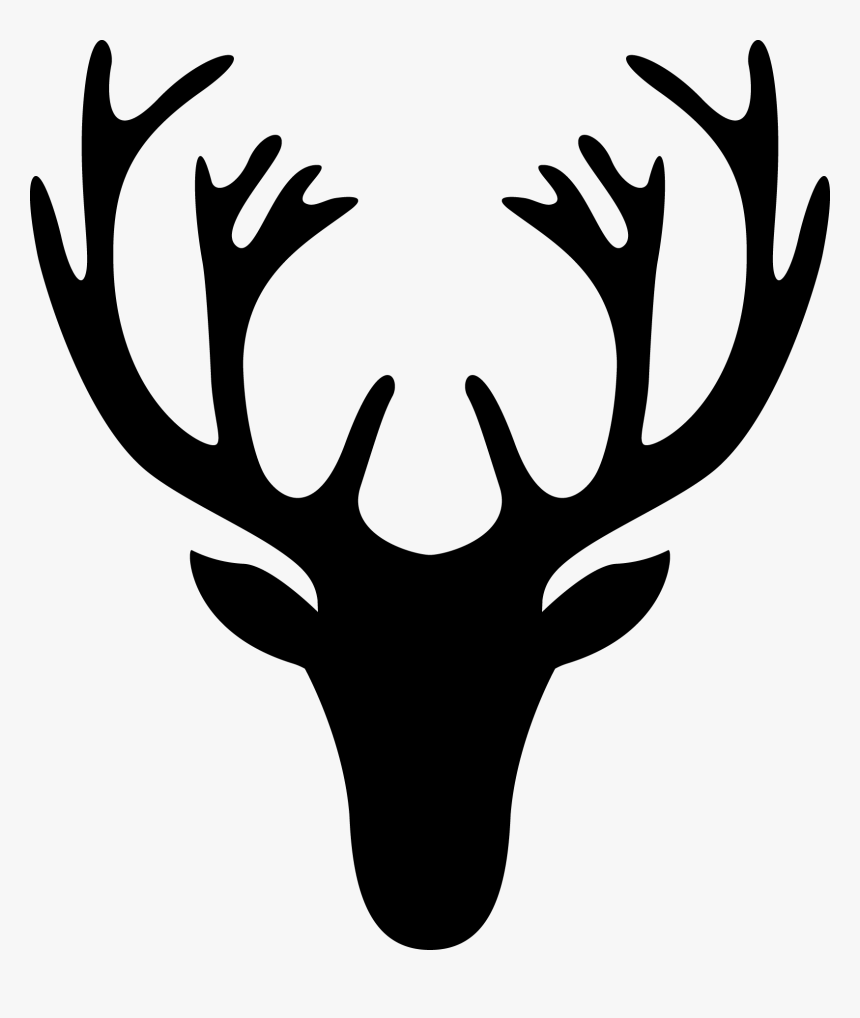 White-tailed Deer Moose Silhouette Clip Art - Deer Head Drawing Easy, HD Png Download, Free Download