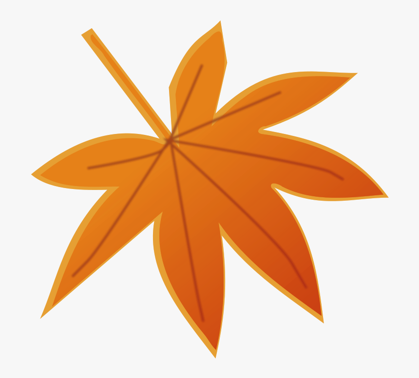 Embellishment Vector Leaf - Cartoon Autumn Leaf Transparent Background, HD Png Download, Free Download