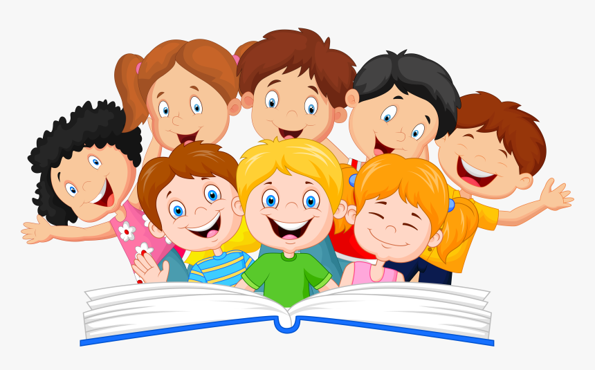 Kids Reading Clipart - Children Clipart Png, Transparent Png, Free Download