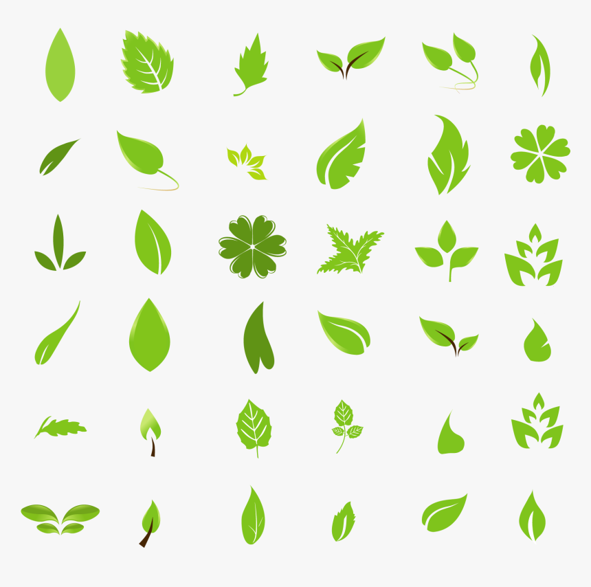 Transparent Design Elements Png - Leaf Icon Vector Free, Png Download, Free Download