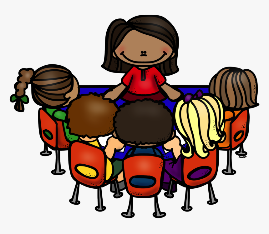 Teacher Working At Table With Kids Clipart & Clip Art - Teacher Working With Students Clipart, HD Png Download, Free Download