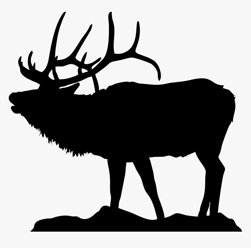 Elk Black And White Clipart Amp Elk Black And White - Elk Clip Art, HD Png Download, Free Download