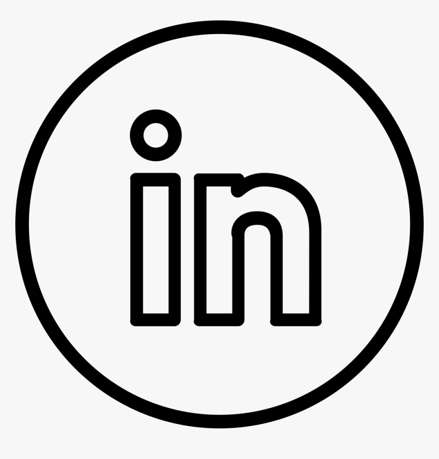 Transparent Linkedin Logo Png Black - Circle, Png Download, Free Download