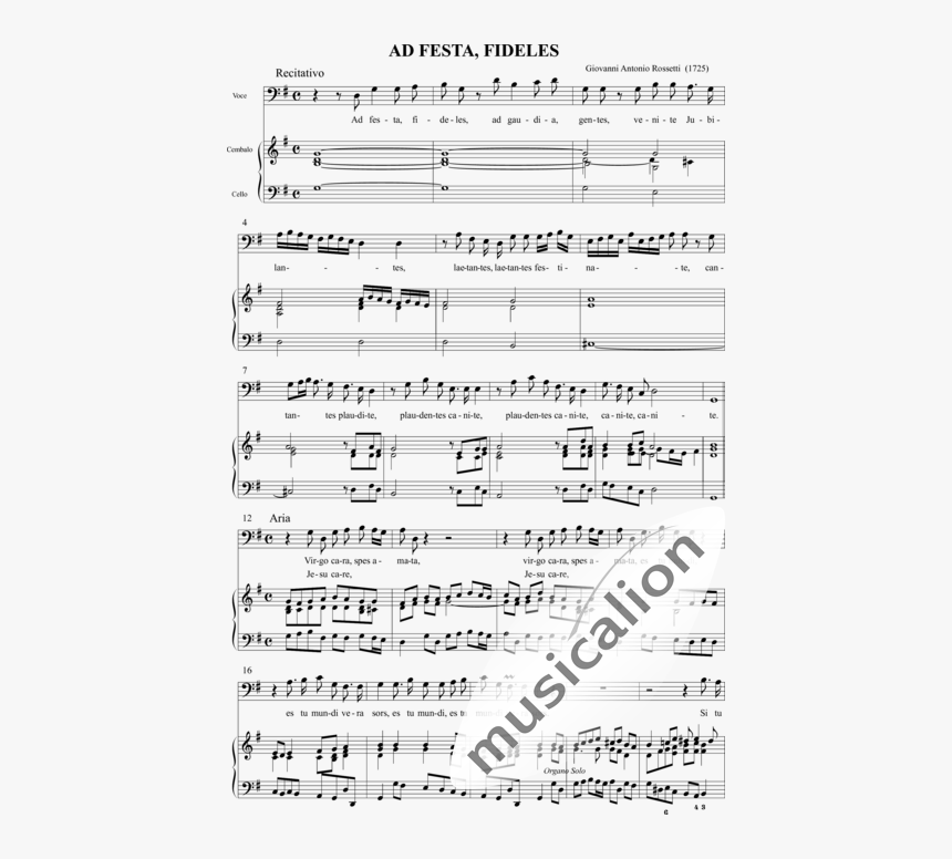Rossetti, Giovanni Antonio - La Bamba Partitura, HD Png Download, Free Download