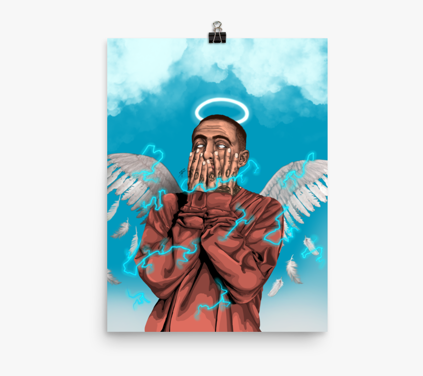 Image Of Mac Miller Premium Gloss Poster - Mac Miller With Wings, HD Png Download, Free Download