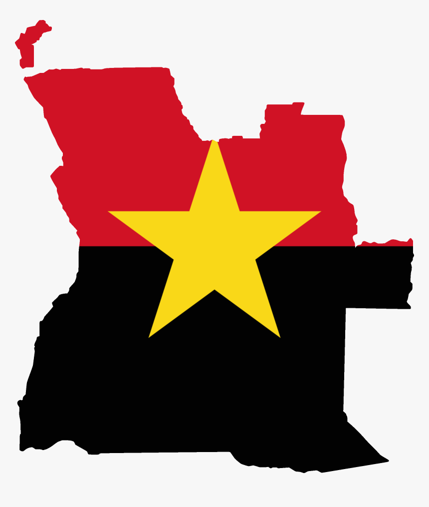 Africa Shape Png - Angola Country With Flag, Transparent Png, Free Download