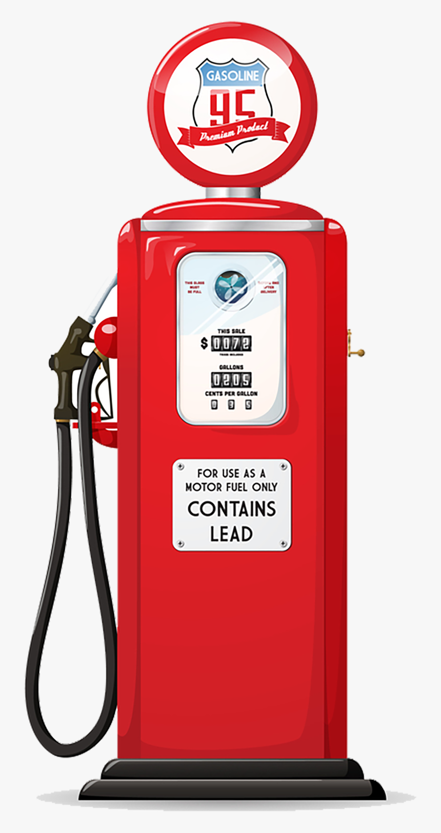 Vintage Gas Pump Png, Transparent Png, Free Download