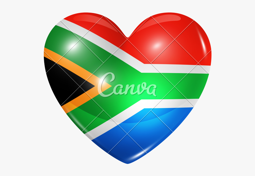 Country Clipart Patriotic Heart - Bandeira Africa Do Sul Coração, HD Png Download, Free Download