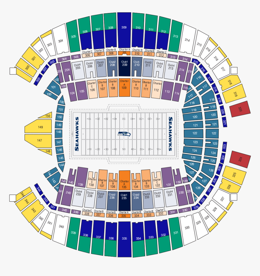 Seattle Seahawks Seating Chart, HD Png Download, Free Download