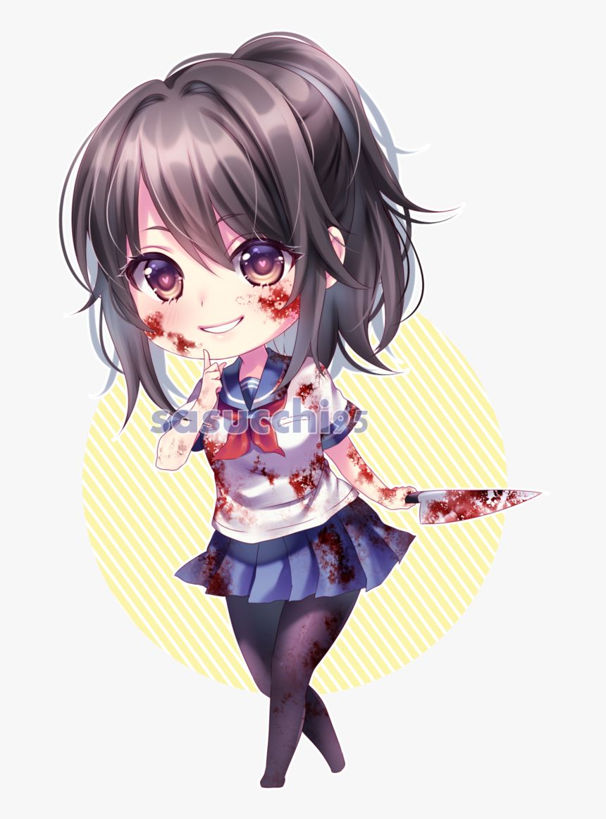 Transparent Yandere Png - Chibi Yandere Chan, Png Download, Free Download