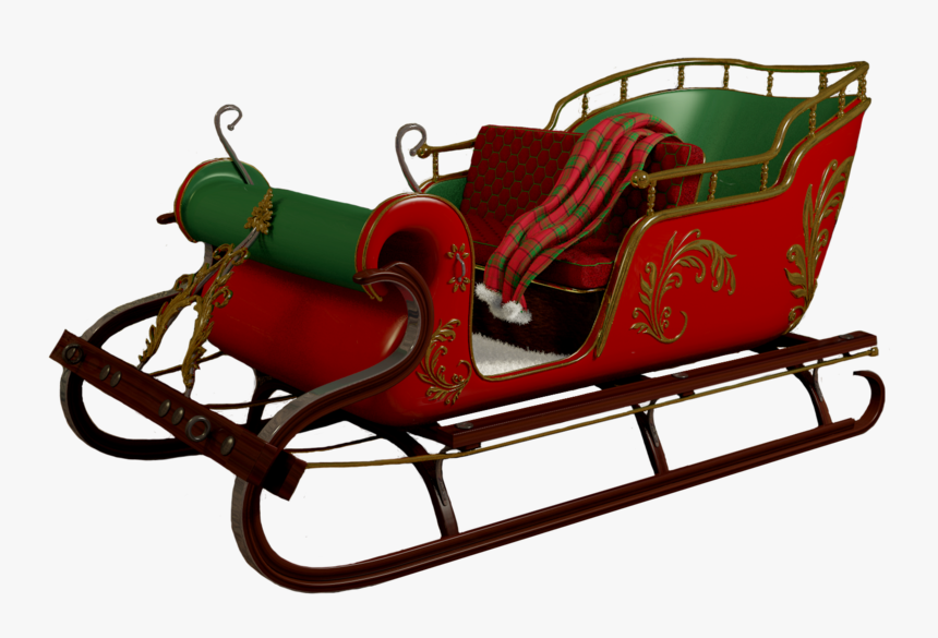 Santa Sleigh Png, Transparent Png, Free Download