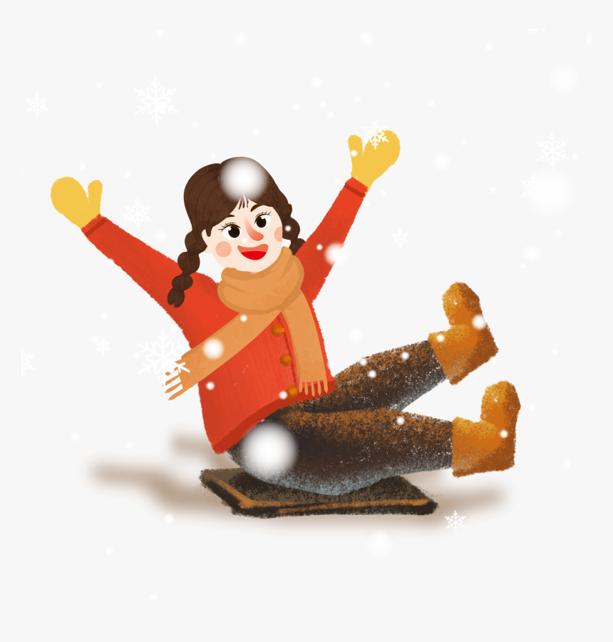 Transparent Snow Sledding Clipart - Sledding, HD Png Download, Free Download