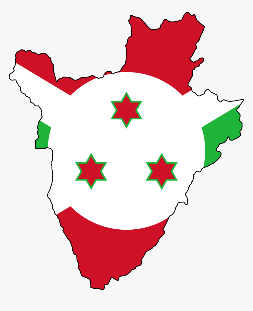 Transparent Great Lakes Clipart - Burundi Map And Flag, HD Png Download, Free Download