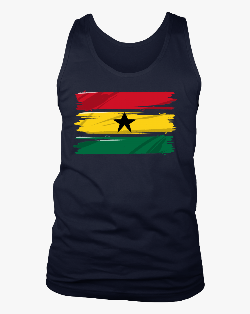 Ghana Africa Vintage Retro Distressed Flag Men"s Tank - Active Tank, HD Png Download, Free Download