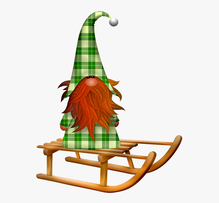 Scandia Gnome, Christmas Sled, Gnome, Window, Old - Sled Transparent Background, HD Png Download, Free Download