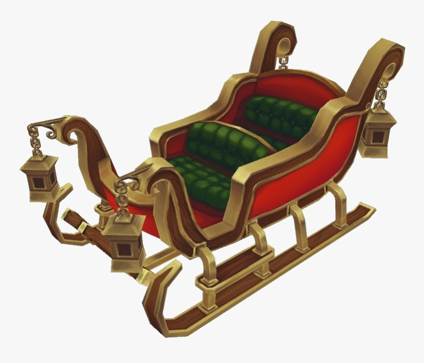 Santa Sleigh Background Png - Luge, Transparent Png, Free Download