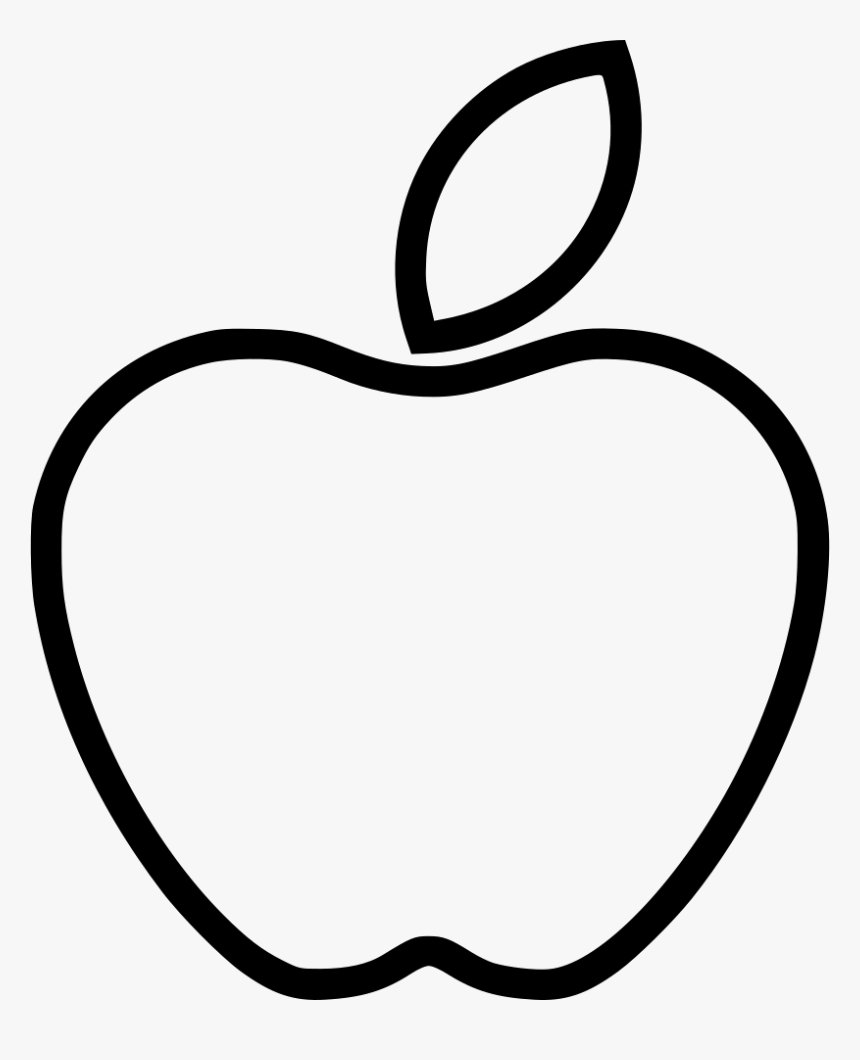 Apple Fruit Teaching Study Basic School - Line Art, HD Png Download, Free Download