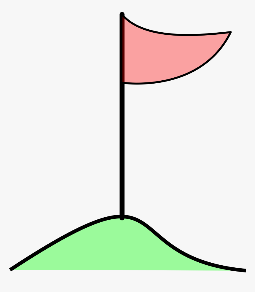 Golf Flag Hole In On Green Clip Arts - Golf Flag Clip Art, HD Png Download, Free Download