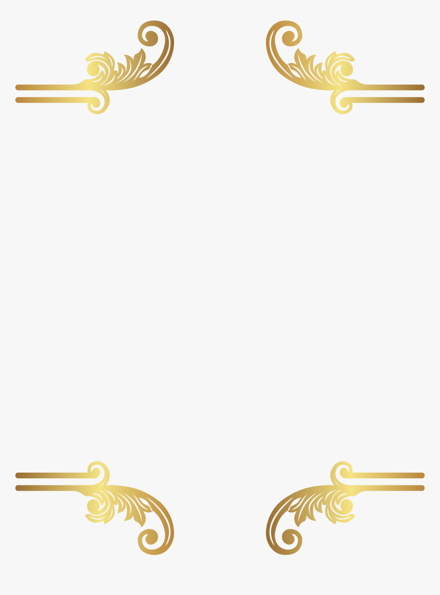 Decorative Border Clipart Png Image - Gold Border Transparent Background, Png Download, Free Download