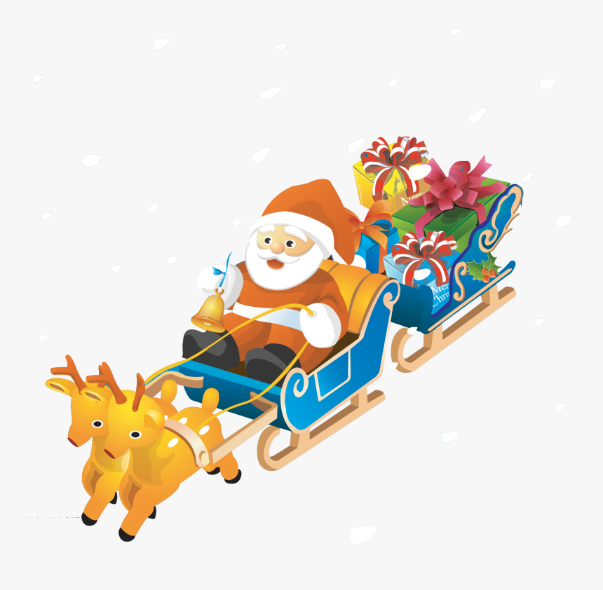 Santa Sleigh Png, Transparent Png, Free Download