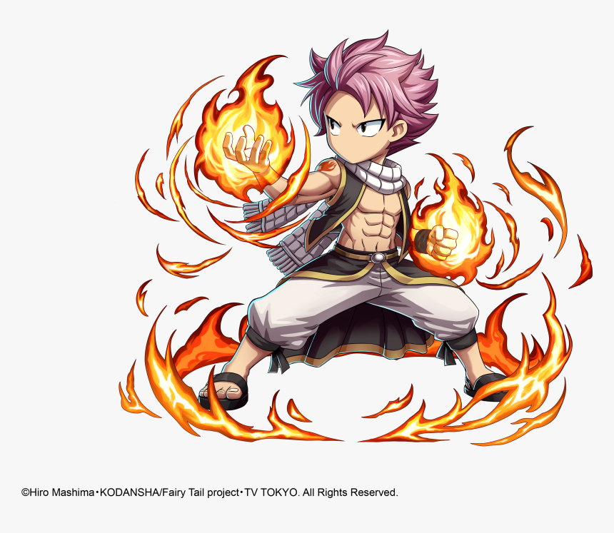 Transparent Natsu Chibi Png - Fairy Tail X Brave Frontier, Png Download, Free Download