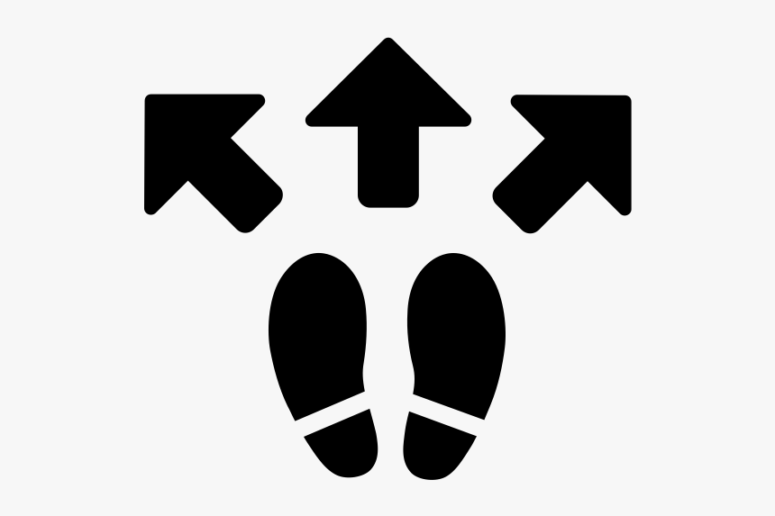 Icon Of Footprints With Three Arrows At The Top, Pointing - Possibility Icon, HD Png Download, Free Download