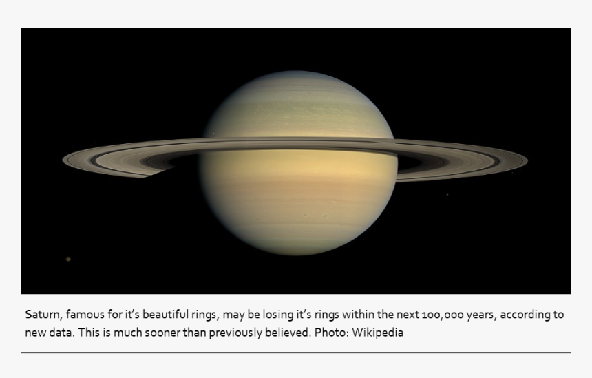 Saturn May Lose Rings Sooner Than Expected - Saturn, HD Png Download, Free Download