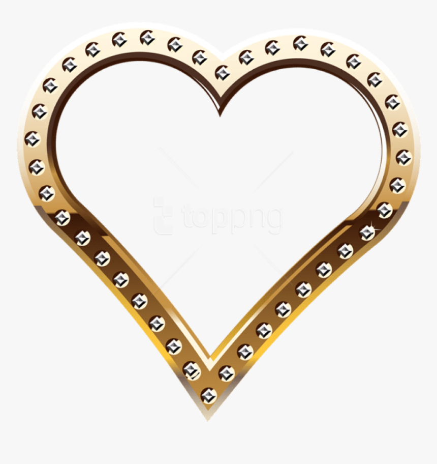 Free Png Download Heart Border Gold Clipart Png Photo - Heart Border Designs Transparent, Png Download, Free Download