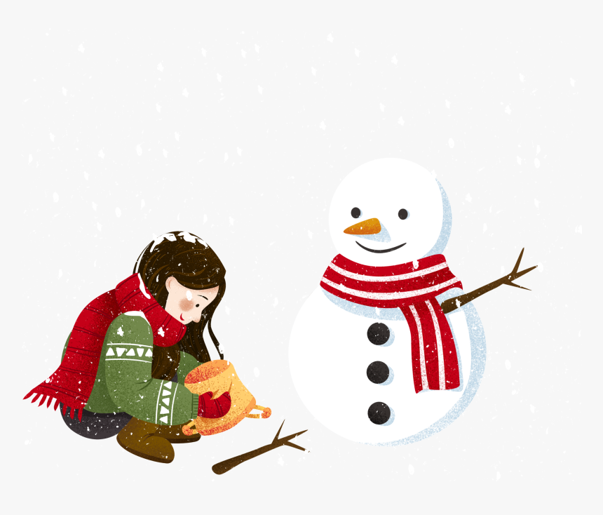 Transparent Snow Sledding Clipart - Snowman, HD Png Download, Free Download