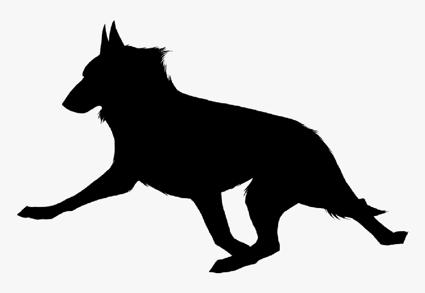Dog Breed Silhouette Bull Terrier Running Clip Art - Running Hound Silhouette Png, Transparent Png, Free Download