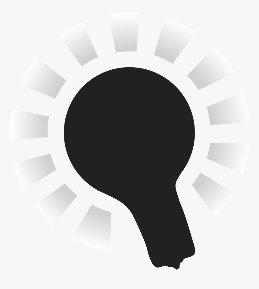 Lightbulb Black With Halo Icons Png - Incandescent Light Bulb, Transparent Png, Free Download