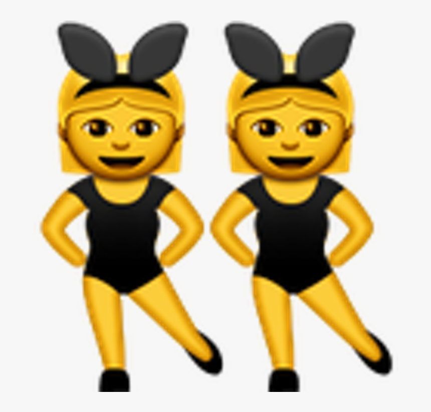 Twins Clipart Emoji - Women With Bunny Ears Emoji Png, Transparent Png, Free Download