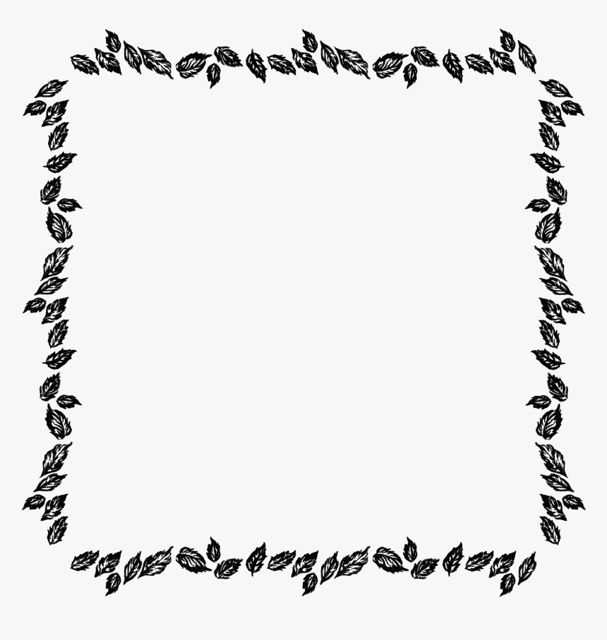Free Digital Frames Leaves Border Stationary Designs - Fall Border Black And White, HD Png Download, Free Download