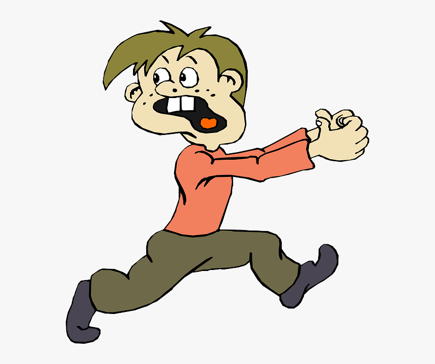 Free Away Cliparts Download - Scared Person Running Away, HD Png Download, Free Download