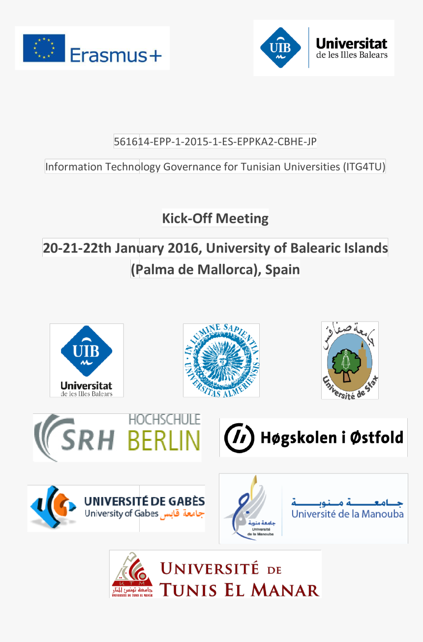 Information Technology Governance Kick-off Meeting - University Of The Balearic Islands, HD Png Download, Free Download