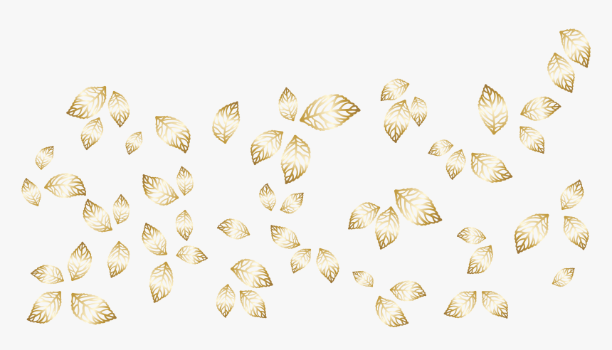 Golden Decorative Leaves Vector Png Clipart - Invertebrate, Transparent Png, Free Download