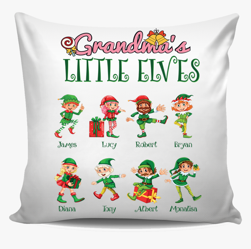 Grandma Nana Little Elves Personalized Pillow Cover, HD Png Download, Free Download