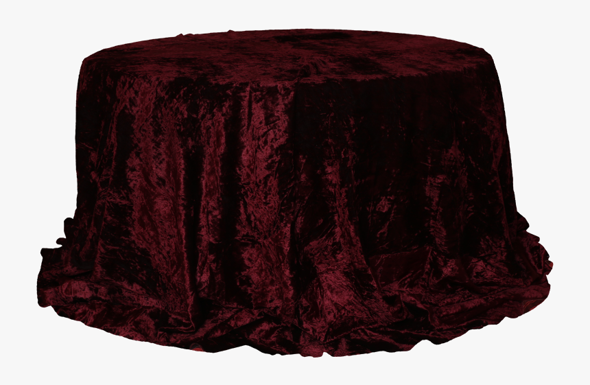 Round Table With Maroon Velvet Cover, HD Png Download, Free Download