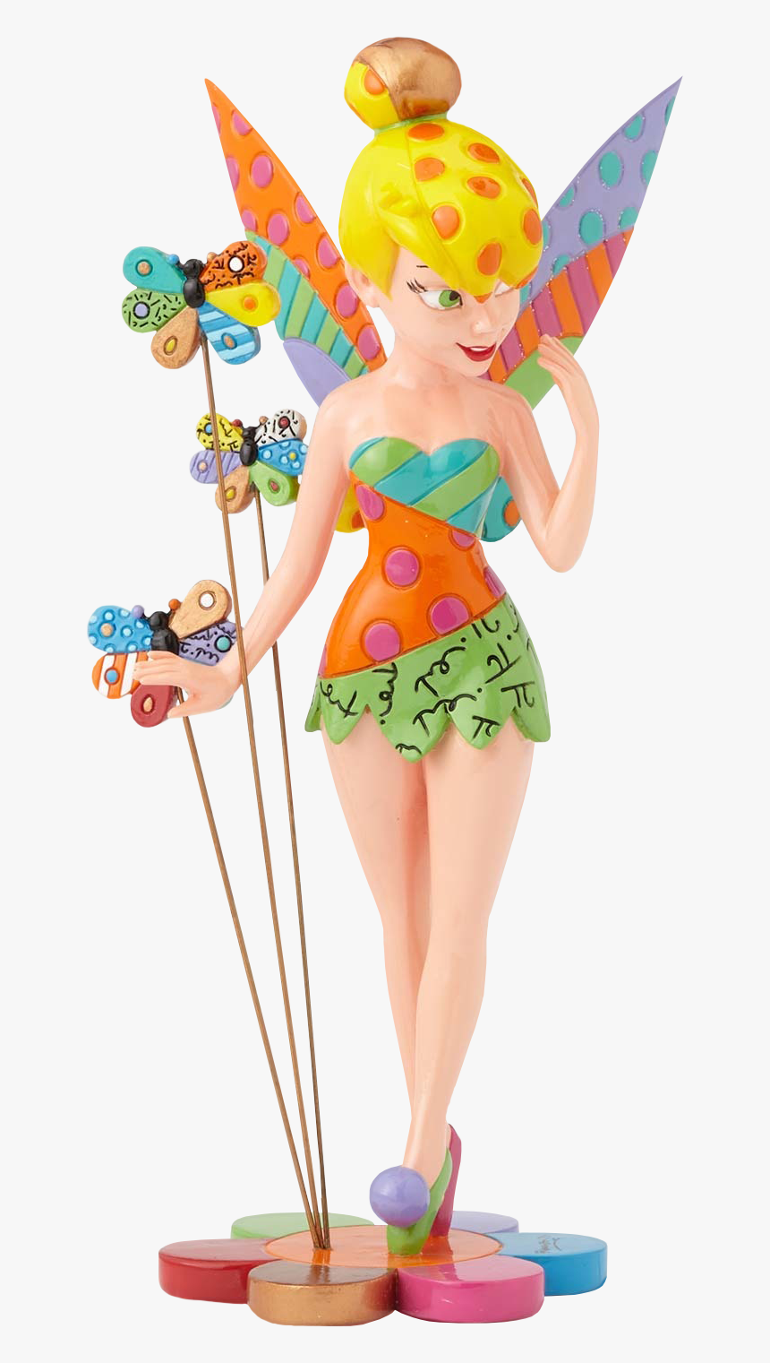 Tinkerbell 9” Statue By Romero Britto, HD Png Download, Free Download