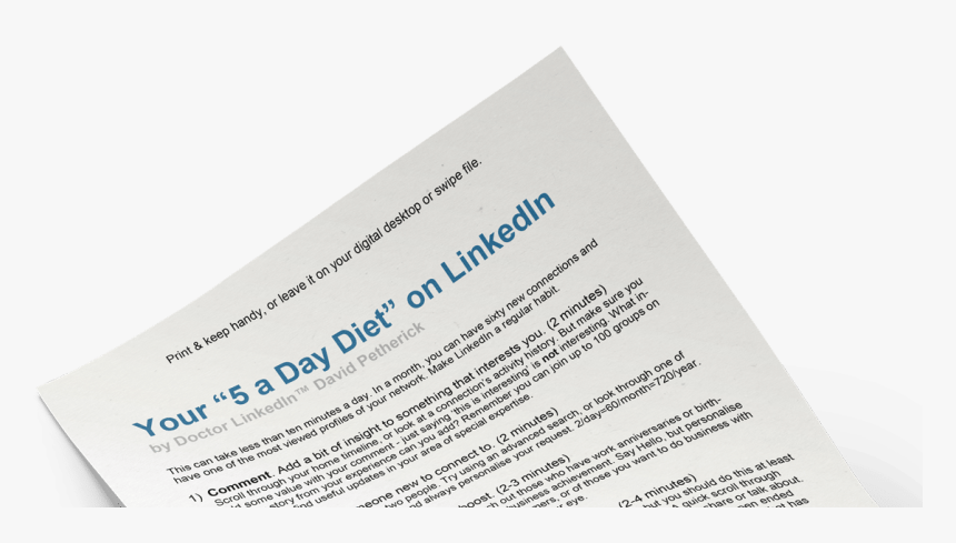 Doctor Linkedin 5 Diet Paper, HD Png Download, Free Download