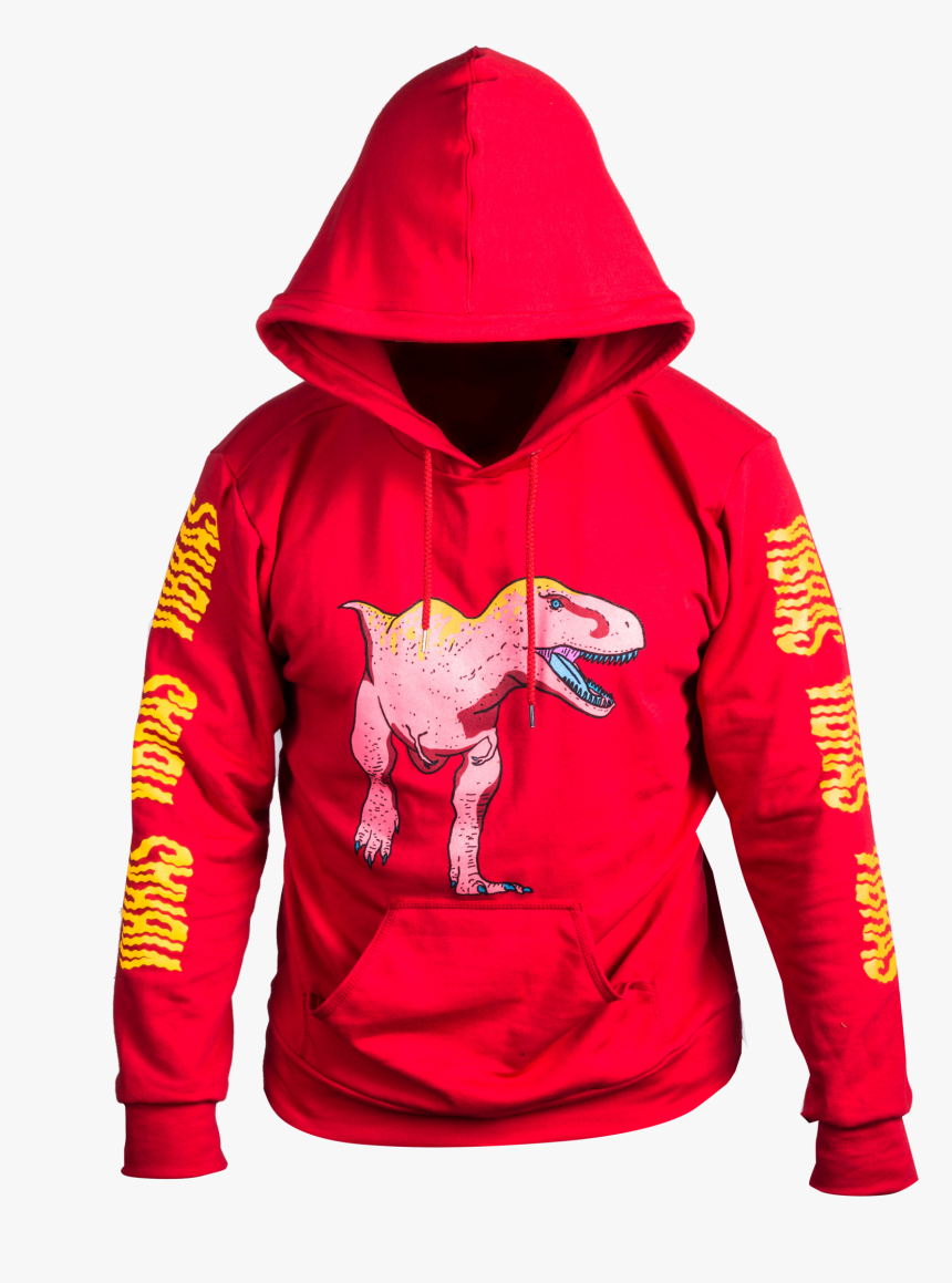 Vibras Dino Hoodie Red, HD Png Download - kindpng
