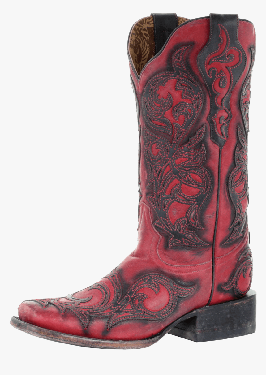 Corral Women"s Square Toe Black Overlay Cowgirl Boot, HD Png Download, Free Download