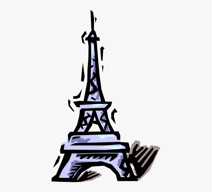 Vector Illustration Of Eiffel Tower On Champ De Mars, HD Png Download, Free Download
