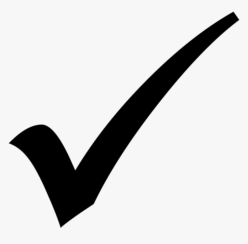 Check Mark Black Icon , Png Download, Transparent Png, Free Download